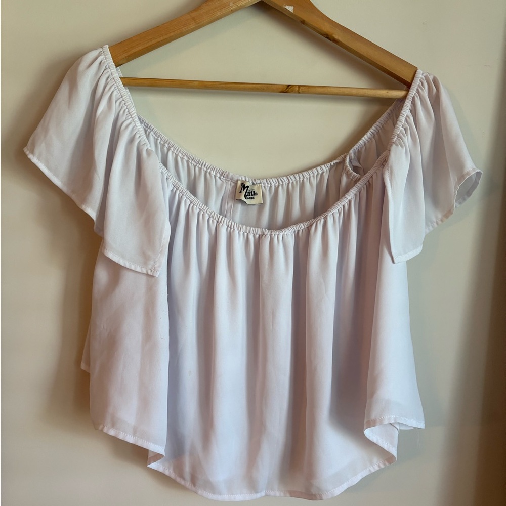 Show Me Your Mumu White Off-Shoulder Women's Top